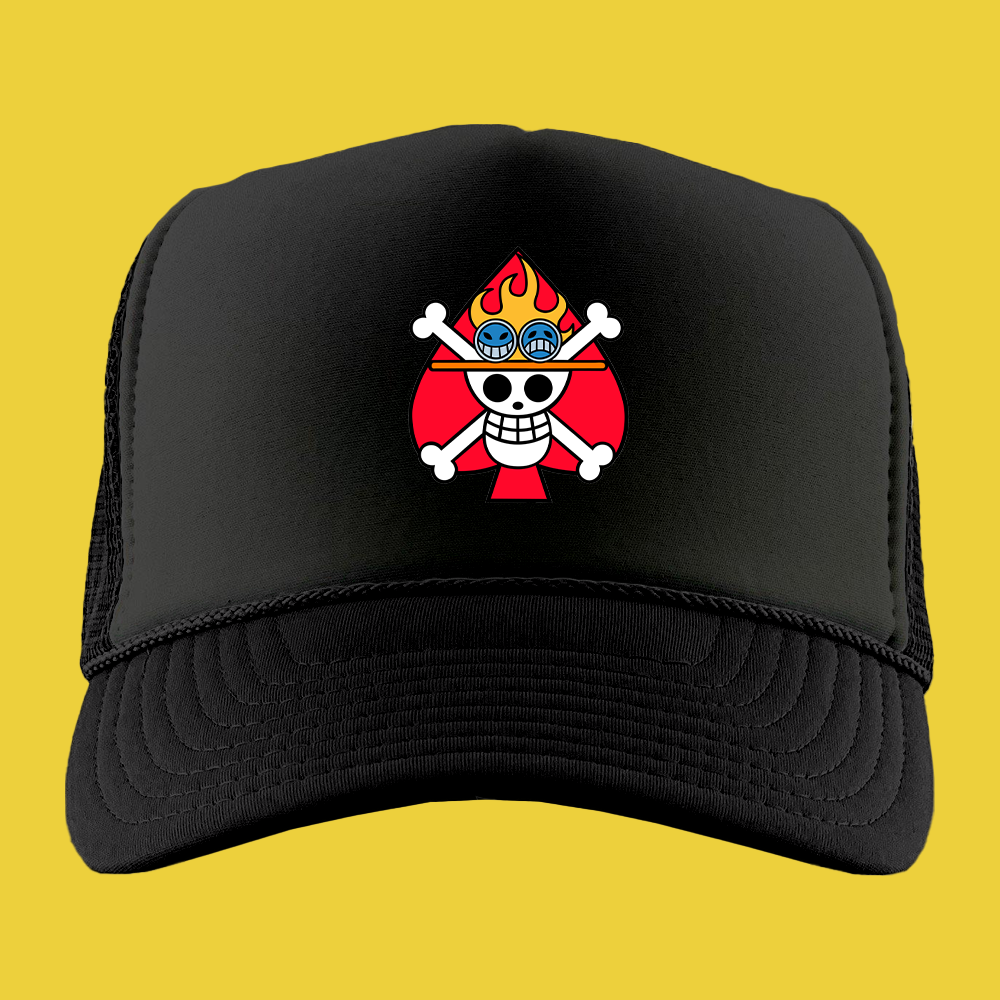 Spade Pirates jolly roger foam trucker