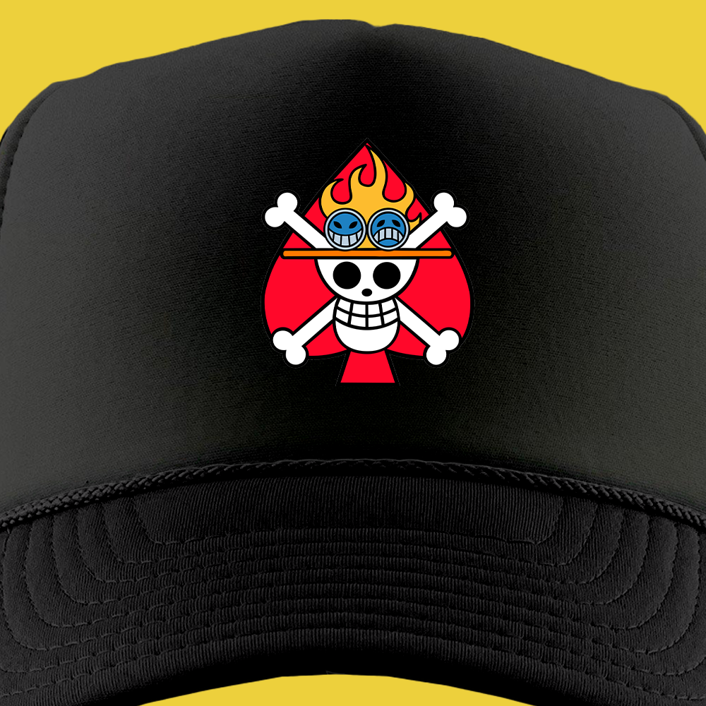 Spade Pirates jolly roger foam trucker
