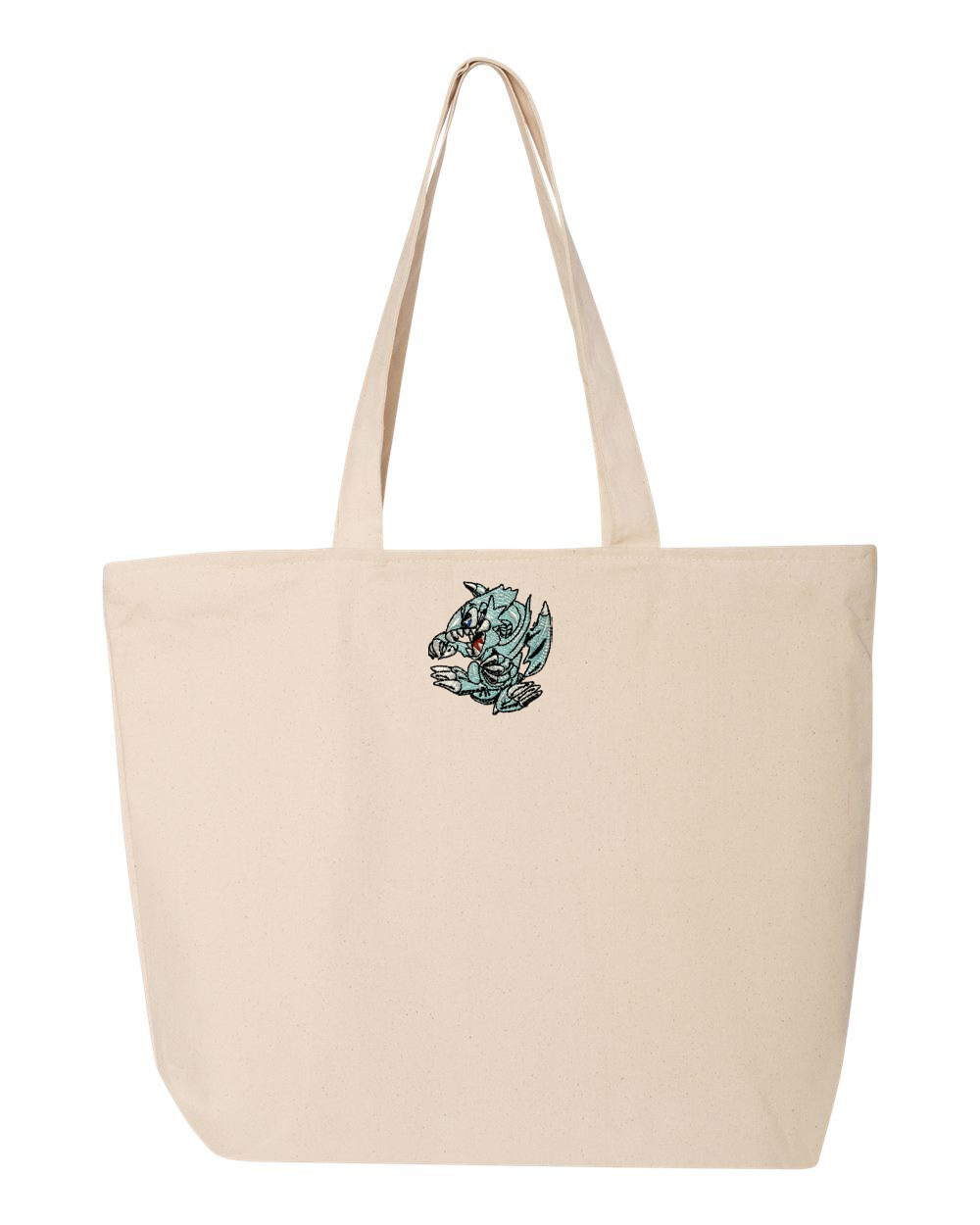Blue eyes toon dragon tote bag