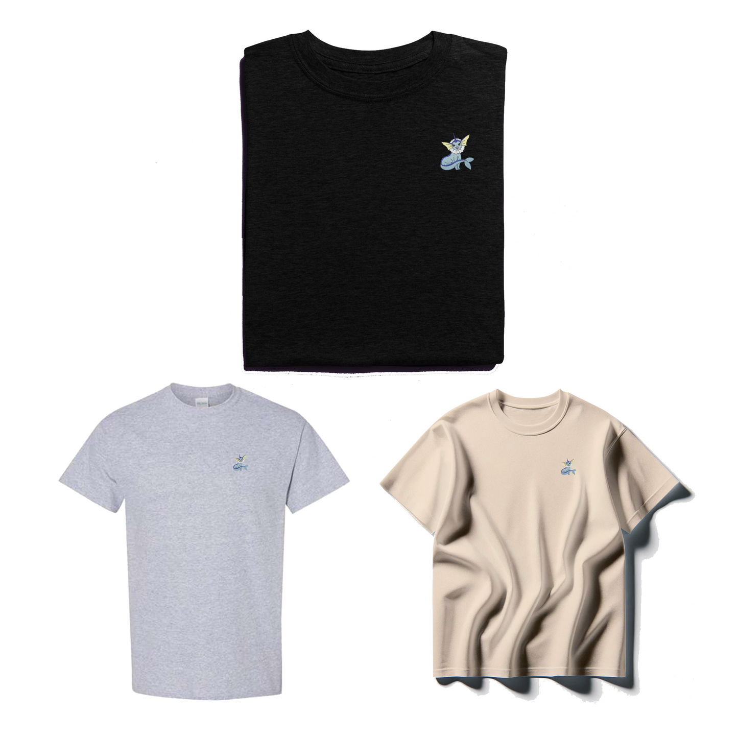 Vaporeon Embroidered Tee Shirt