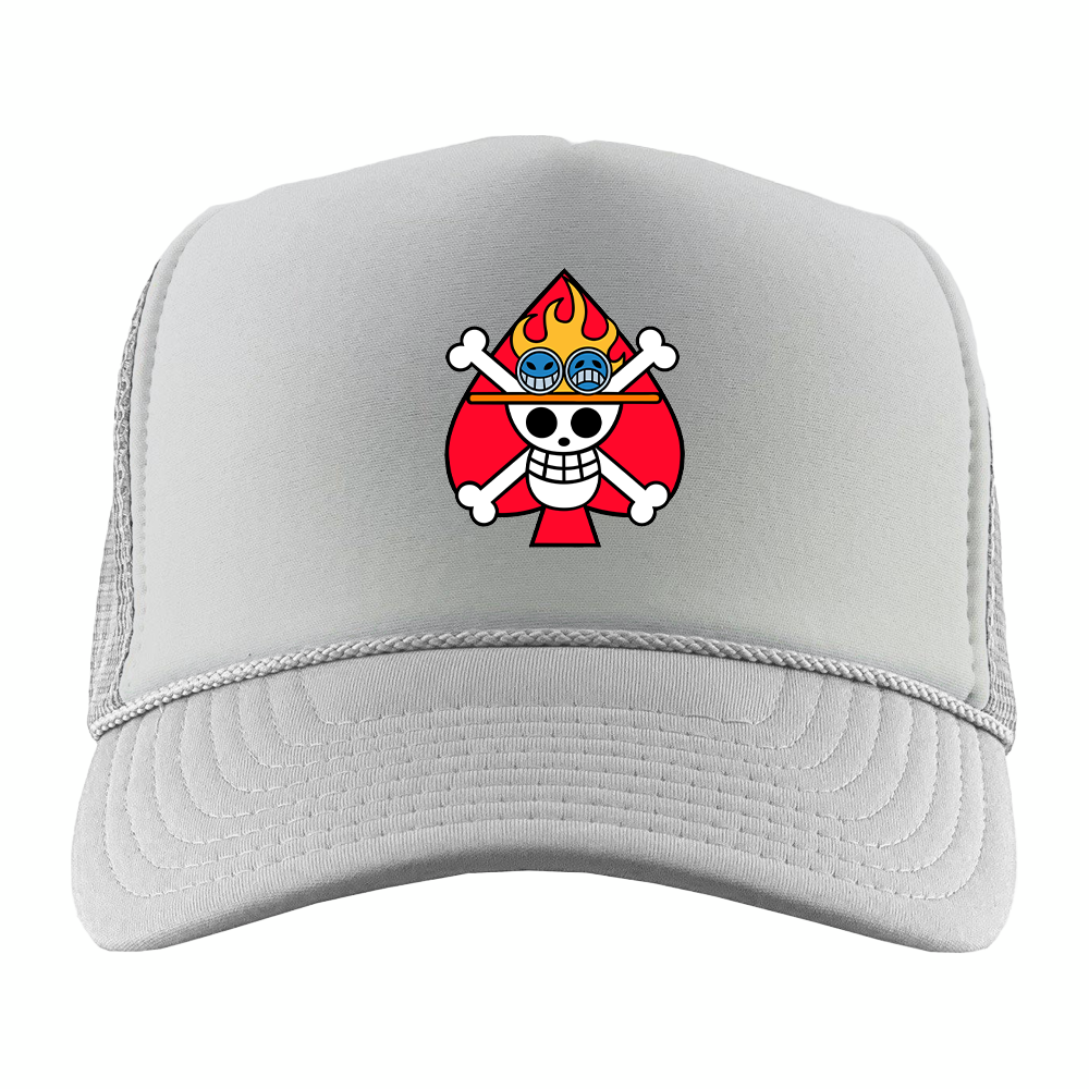 Spade Pirates jolly roger foam trucker