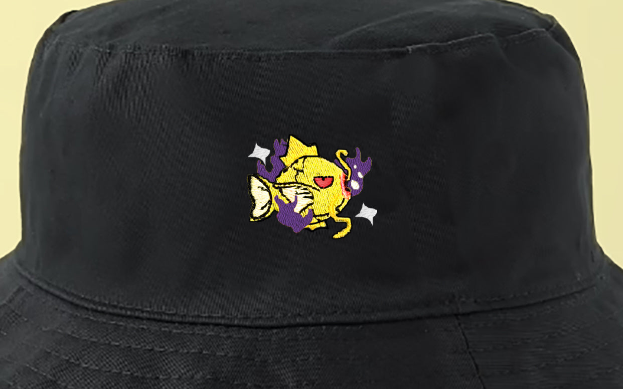 #0129 shadow shiny bucket hat