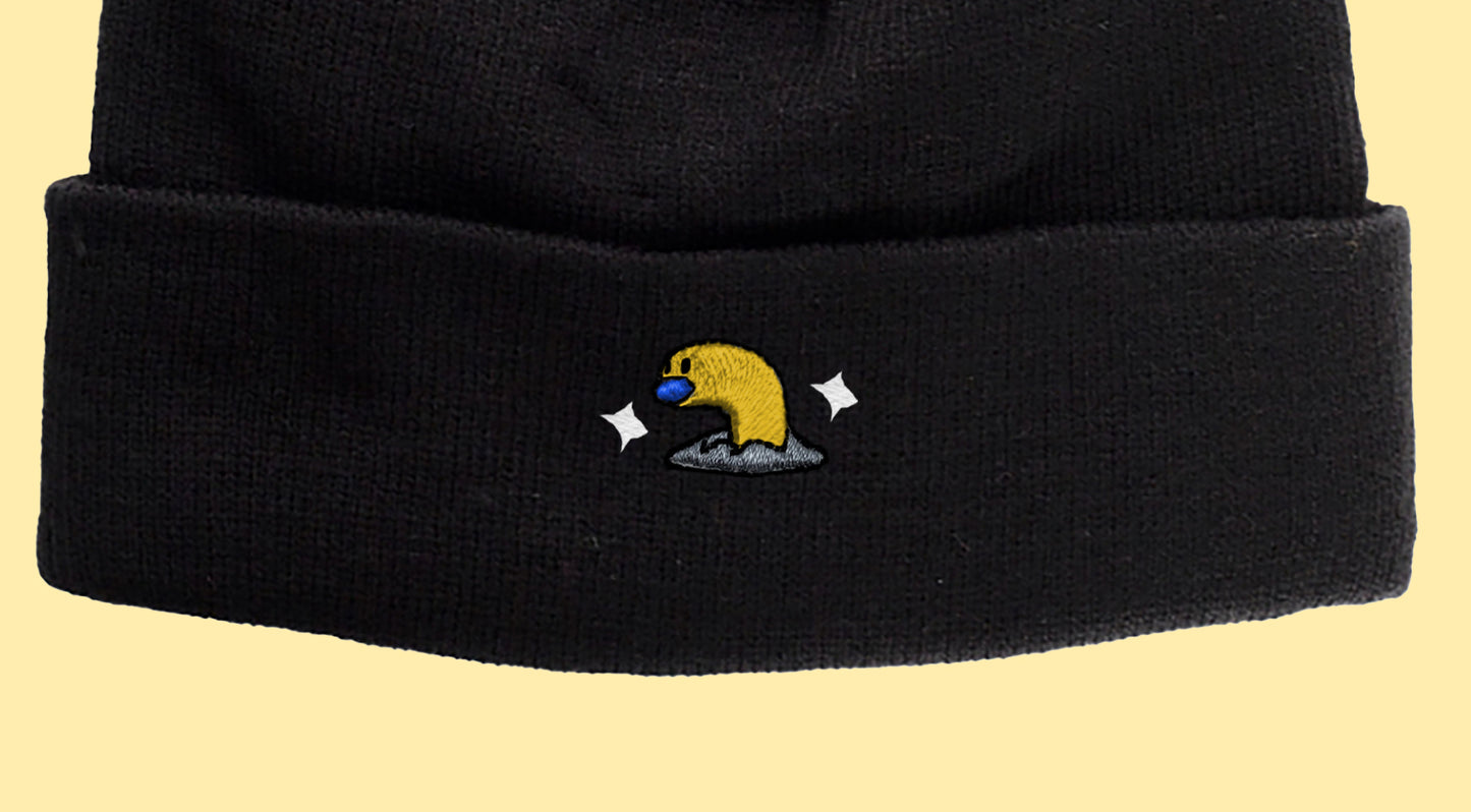 #0960 short shiny beanie