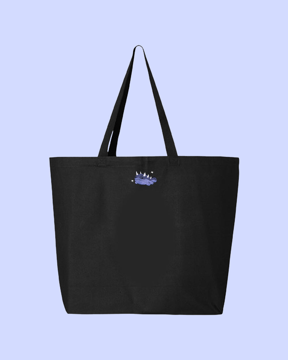 #0980 spiked shiny tote bag