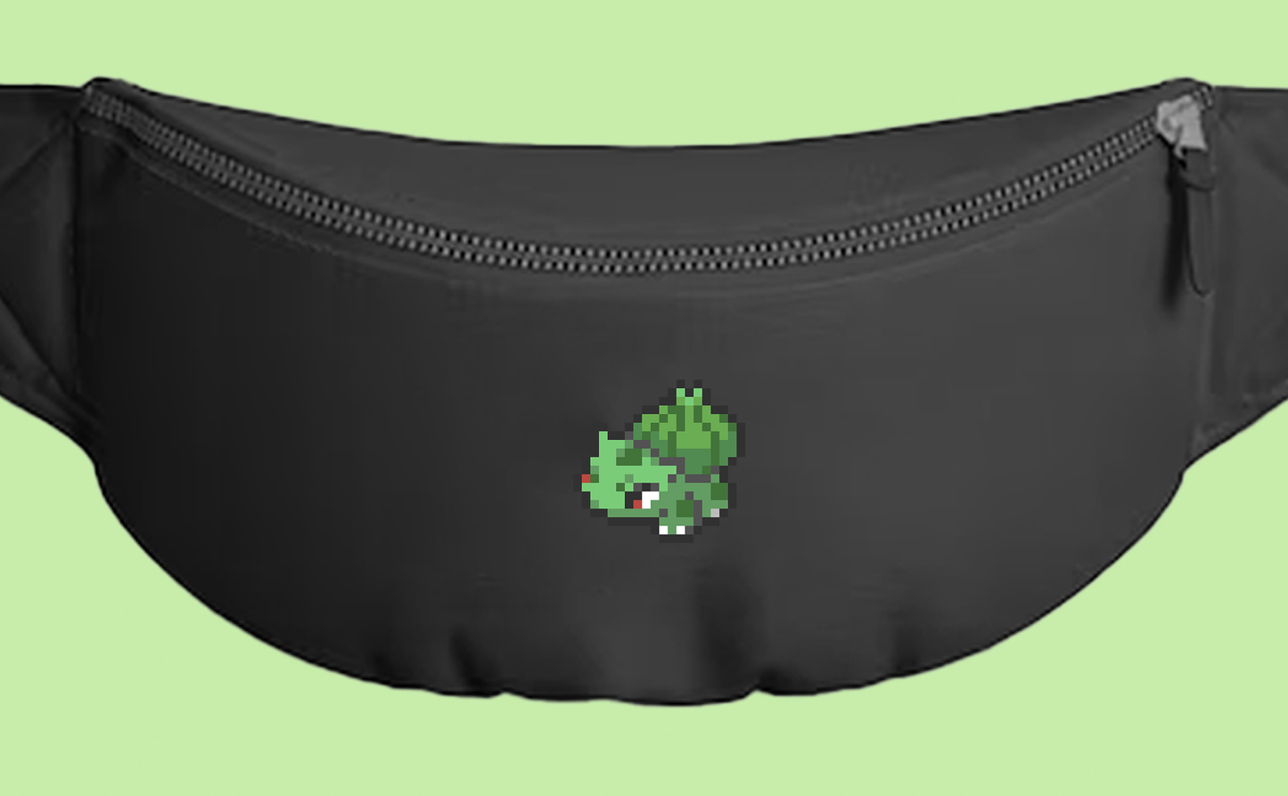 bulbasaur sprite shiny tiny fanny pack