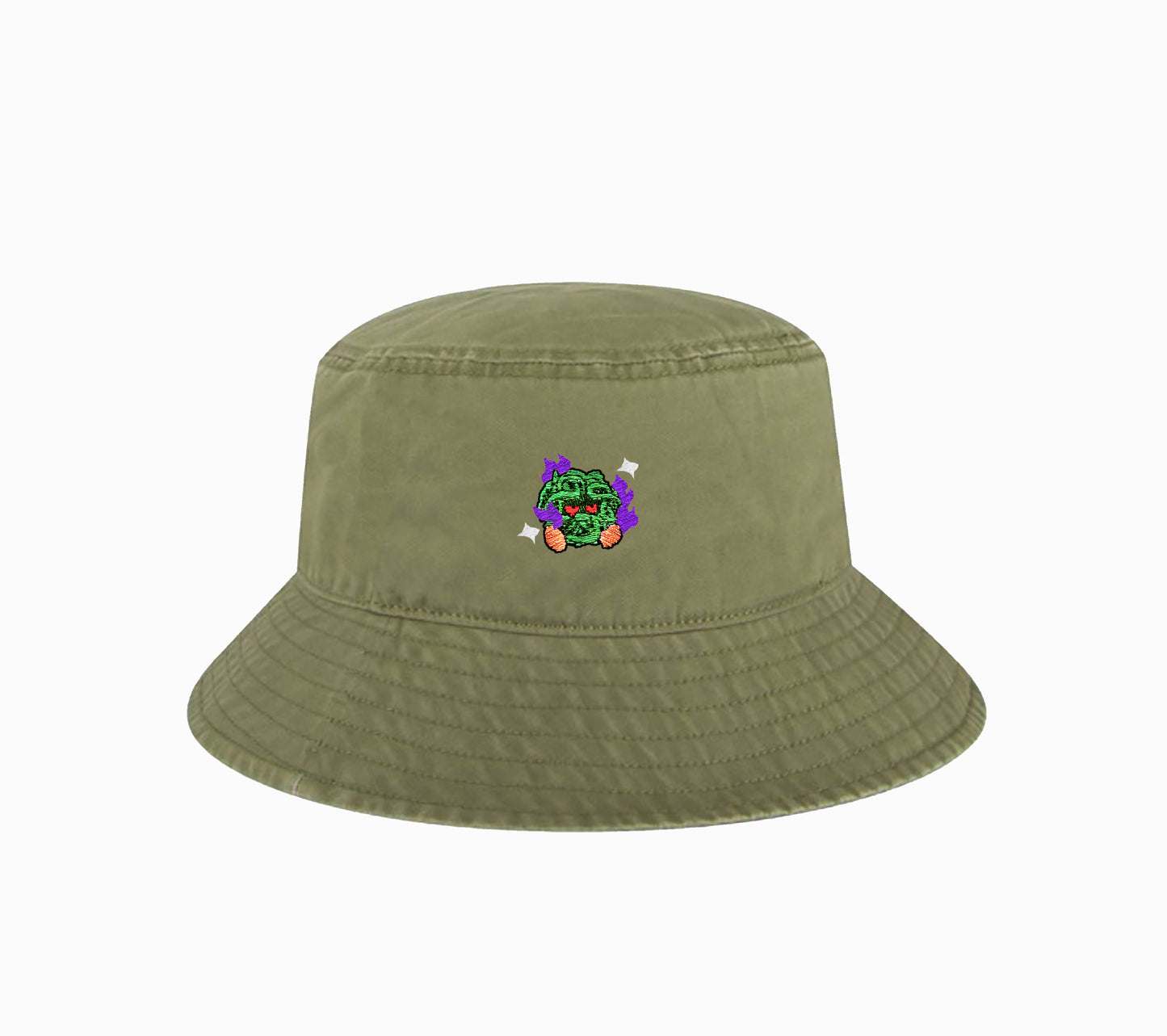 #0114 shadow shiny bucket hat