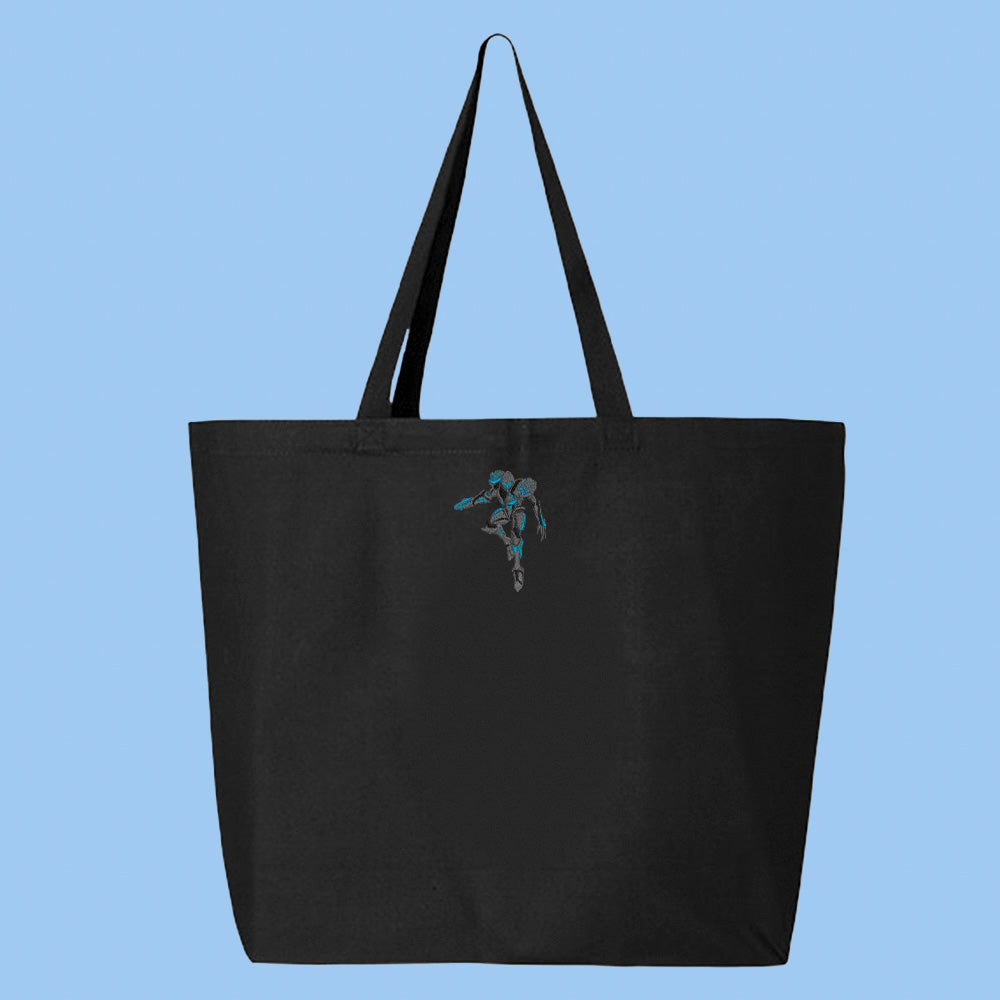 dark sammus tote bag