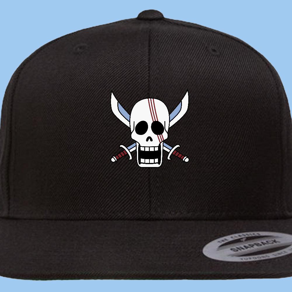 Red Hair Pirates jolly roger snap back