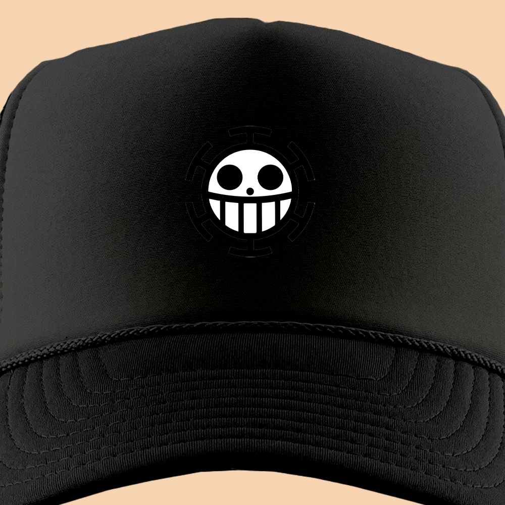 Heart Pirates jolly roger foam trucker