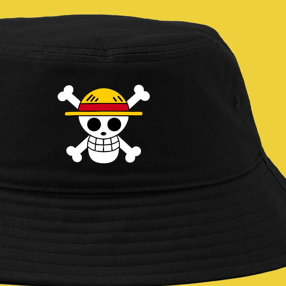 Straw Hat Pirates jolly roger bucket hat