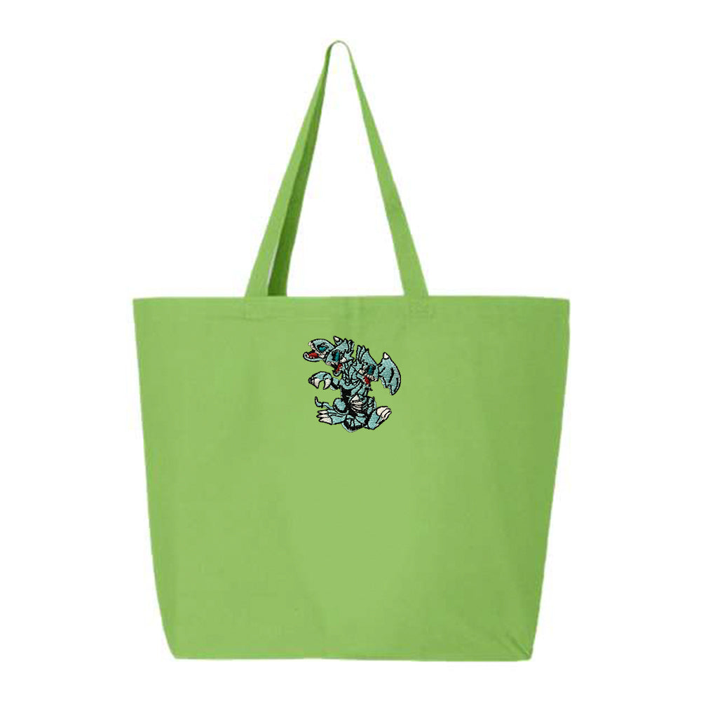 ultimate blue eyes toon dragon tote bag