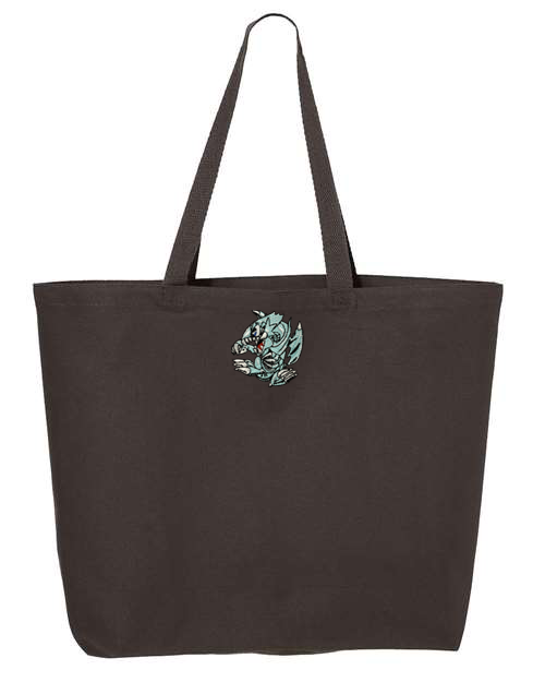 Blue eyes toon dragon tote bag