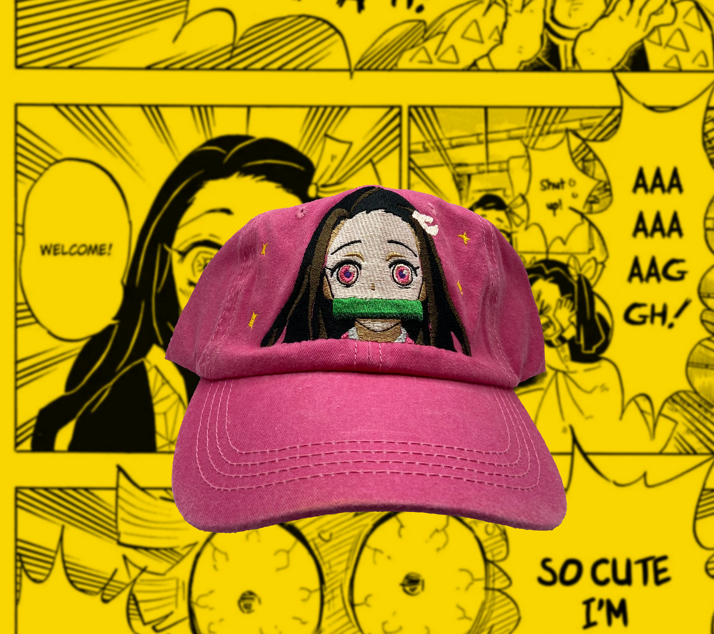 nezuko demon slayer dad hat