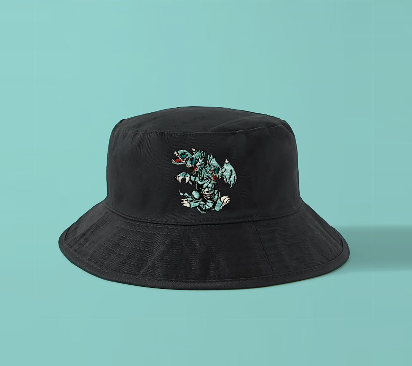 ultimate blue eyes toon dragon bucket hat