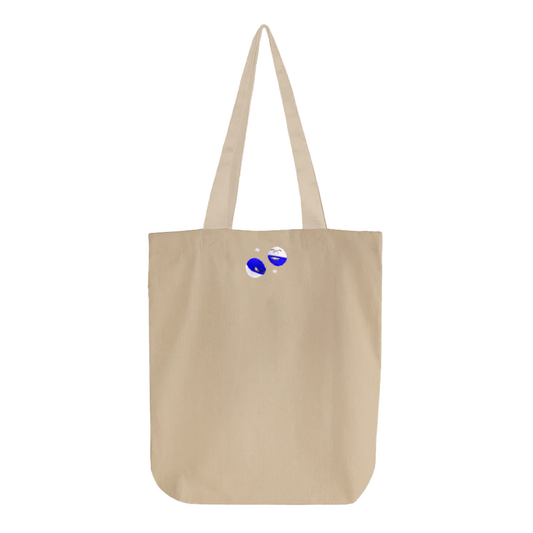 #0100 and #0101 shiny tote bag