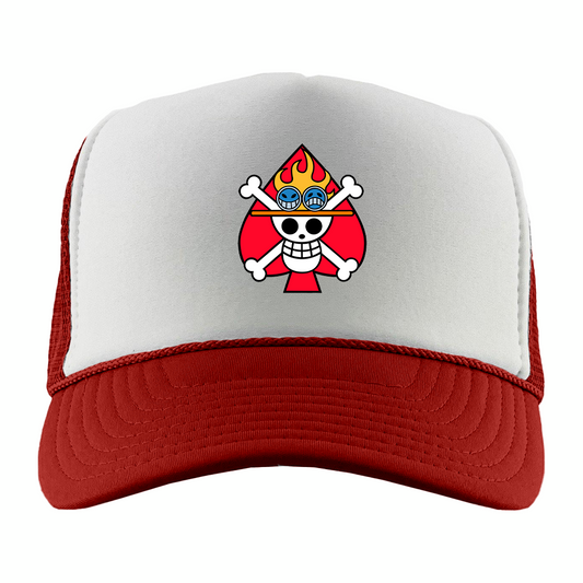 Spade Pirates jolly roger foam trucker